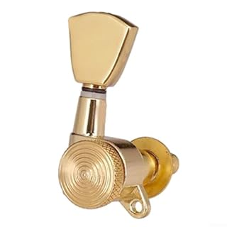 Lot de 6 mécaniques dorées pour guitare électrique, chevilles d’accordage style serrure (6R) - Les Beatles, Paul McCartney, John Lennon, RIngo Starr, George Harrison