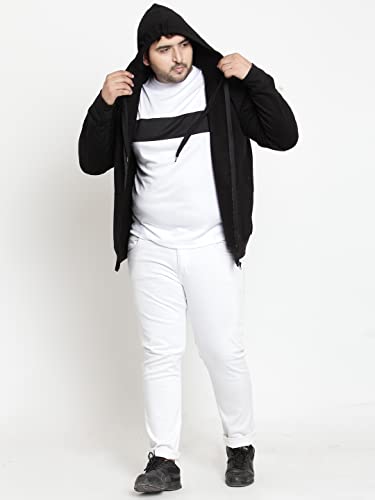 Image of Scott International Men's Solid Cotton Hoodies for Men Sweatshirt for Men Stylish Hooded Sweatshirt for Men with Zip Stylish Winter Wear with Hood and Pockets