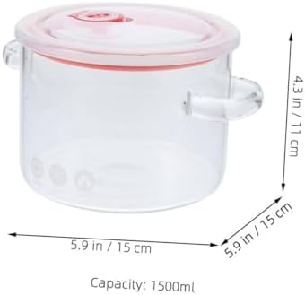 Sleek borosilicate glass pot with double handles for efficient cooking