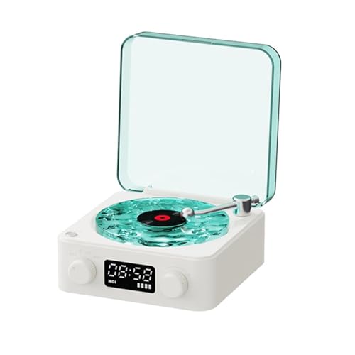 The Waves Vinyl Player,Waves Vintage Vinyl Record Player Bluetooth Speaker, Retro Turntable Speaker with 4 Sounds of Nature with RGB Light for Relax Asleep (White) - Les Beatles, Paul McCartney, John Lennon, RIngo Starr, George Harrison The Waves Vinyl Player,Waves Vintage Vinyl Record Player Bluetooth Speaker, Retro Turntable Speaker with 4 Sounds of Nature with RGB Light for Relax Asleep (White)