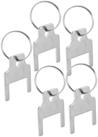 Zerodeko 5-Piece Metal Key Ring Set for Paper Towel Dispensers