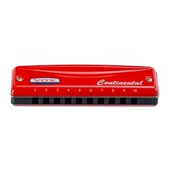 Continental Harmonica Type 2 A Red - Les Beatles, Paul McCartney, John Lennon, RIngo Starr, George Harrison