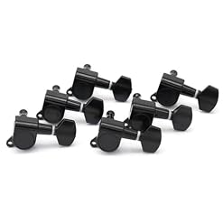 Lot de 6 mécaniques de réglage for guitare électrique TL ST avec logo FD(6R Black) - Les Beatles, Paul McCartney, John Lennon, RIngo Starr, George Harrison