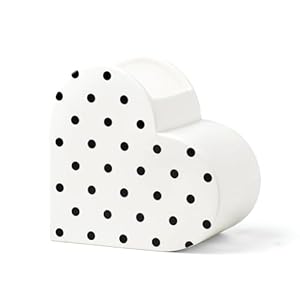 Kate Spade New York Dot Heart Vase, 2.16, White Kate Spade New York Dot Heart Vase 216 White