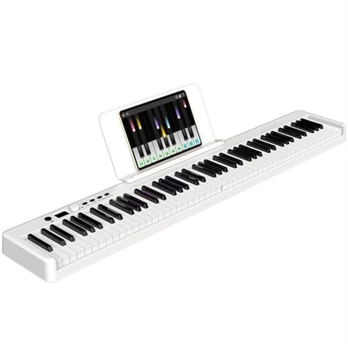 Clavier Électronique Piano Électronique Pliable Portable 88 Touches Piano Électronique Adulte Professionnel Débutant Pratique Introduction(White) - Les Beatles, Paul McCartney, John Lennon, RIngo Starr, George Harrison Clavier Électronique Piano Électronique Pliable Portable 88 Touches Piano Électronique Adulte Professionnel Débutant Pratique Introduction(White)