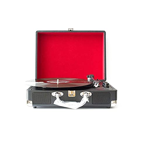Tourne-Disque Bluetooth, rétro Vintage sans Fil 3 Vitesses, avec Haut-parleurs stéréo intégrés, Design Valise, Bleu, enregistreur de Taille Unique (Noir Taille Libre) - Les Beatles, Paul McCartney, John Lennon, RIngo Starr, George Harrison Tourne-Disque Bluetooth, rétro Vintage sans Fil 3 Vitesses, avec Haut-parleurs stéréo intégrés, Design Valise, Bleu, enregistreur de Taille Unique (Noir Taille Libre)