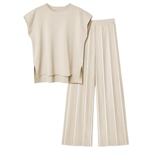 LILLUSORY 2 Piece Sets for Women Summer Vacation 2025 Lounge Outfits Matching Two Pcs Spring Knit Tracksuits Sweat Suits