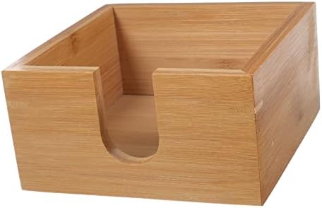 Bamboo Napkin Holder Elegant Kitchen Napkin Dispenser for Home and Office