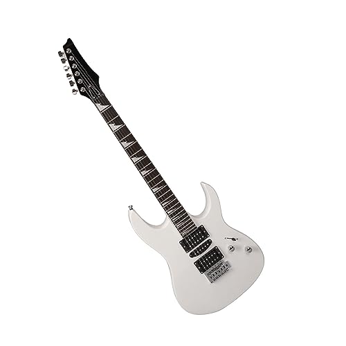 Kit de Guitare électrique Blanche avec Micro à 5 Niveaux pour Adultes Débutants - Les Beatles, Paul McCartney, John Lennon, RIngo Starr, George Harrison Kit de Guitare électrique Blanche avec Micro à 5 Niveaux pour Adultes Débutants