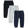The Children's Place Baby Boys' Active Fleece Jogger Pants 2 Pack
