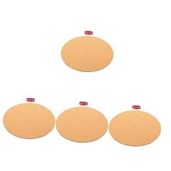Alasum Lot de 4 tapis de protection en gramophone pour tourne-disque pour réduire le bruit, tapis de tourne-disque, tapis de tourne-disque en vinyle, liège - Les Beatles, Paul McCartney, John Lennon, RIngo Starr, George Harrison