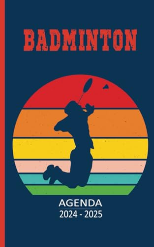 Agenda Scolaire Badminton: Garçon. Journalier avec une page par jour, date en français. Pour la rentrée des élèves du collège, lycée…