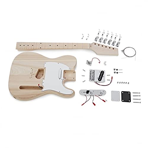 Kit de bricolage de guitare électrique tout-en-un avec corps en frêne de style Telecaster - Les Beatles, Paul McCartney, John Lennon, RIngo Starr, George Harrison Kit de bricolage de guitare électrique tout-en-un avec corps en frêne de style Telecaster