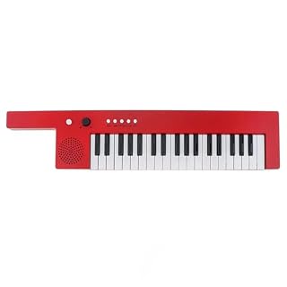 TSTS Clavier électronique Piano Mini 37 Touches Guitare Forme Orgue Clavier Piano avec Sangle Microphone Cadeau Musical(Red) - Les Beatles, Paul McCartney, John Lennon, RIngo Starr, George Harrison