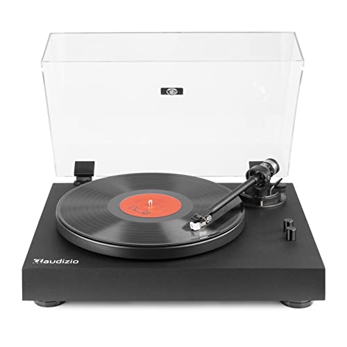 Audizio RP340 – Platine Vinyle, Noir – Plateau Aluminium, Deux Vitesses pour 33 et 45 Tours, Sortie RCA, Pieds Absorbeurs de Chocs et Système Anti-Skating - Les Beatles, Paul McCartney, John Lennon, RIngo Starr, George Harrison Audizio RP340 - Platine Vinyle, Noir - Plateau Aluminium, Deux Vitesses pour 33 et 45 Tours, Sortie RCA, Pieds Absorbeurs de Chocs et Système Anti-Skating