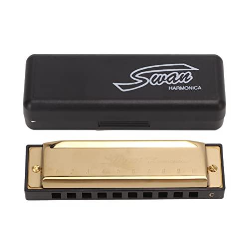 Harmonica En Clé de Do, 10 Trous, 20 Tons, Harmonica à Bouche pour DéButants Adultes Enfants éTudiants, Cadeau, Doré - Les Beatles, Paul McCartney, John Lennon, RIngo Starr, George Harrison Harmonica En Clé de Do, 10 Trous, 20 Tons, Harmonica à Bouche pour DéButants Adultes Enfants éTudiants, Cadeau, Doré