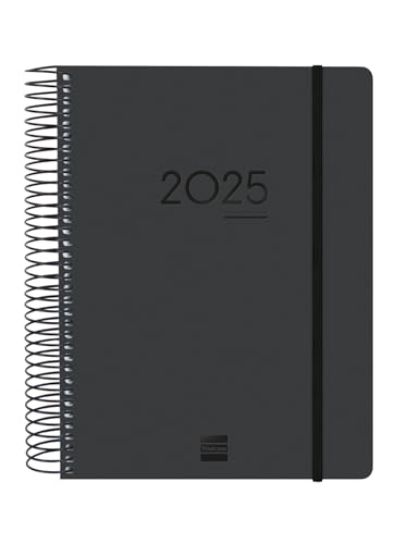 Finocam – Agenda Ikon 16 mois 2024-2025 1 jour par page Septembre 2024-Décembre 2025 (16 mois) Noir International