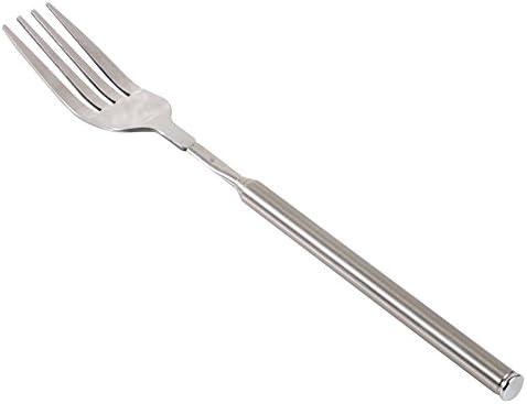 Durable Extendable Steel Dinner Fork Perfect for Cutting Fruits and Desserts