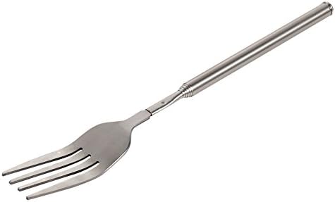 Durable Extendable Steel Dinner Fork Perfect for Cutting Fruits and Desserts
