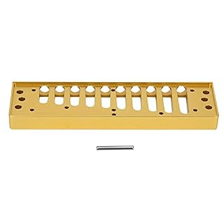 Peigne Harmonica, Peigne Harmonica en Métal Pièce de Peigne Harpe Blues 10 trous Compatible avec l’accessoire Harmonica en alliage d’aluminium SP20(Or) Accessoires pour - Les Beatles, Paul McCartney, John Lennon, RIngo Starr, George Harrison