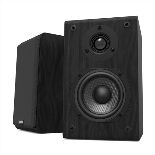 LONPOO LP42 Paire Enceintes bibliotheques HiFi (75W RMS, Enceintes étagère Passive, Subwoofer en Fibre de Carbone de 4″ et Tweeter en dôme Silk, 4-8ohms) - Les Beatles, Paul McCartney, John Lennon, RIngo Starr, George Harrison LONPOO LP42 Paire Enceintes bibliotheques HiFi (75W RMS, Enceintes étagère Passive, Subwoofer en Fibre de Carbone de 4" et Tweeter en dôme Silk, 4-8ohms)