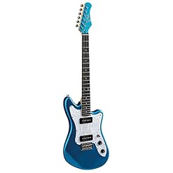 Eko CAMARO VR 2-90 60° Anniversaire Blue Sparkle Guitare électrique 3 voies avec pickup P-90 Bleu brillant - Les Beatles, Paul McCartney, John Lennon, RIngo Starr, George Harrison