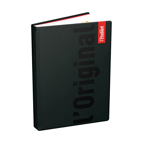 L'ETUDIANT ORIGINAL Agenda Scolaire 2024 2025 Couverture ouatinée 15x21cm journalier Couleur Noire