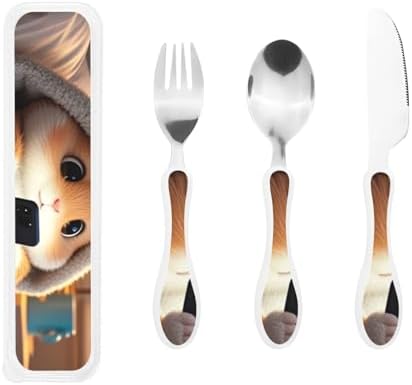 Paulist Reusable Stainless Steel Cutlery Set with Case for Travelers