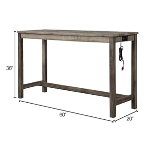 Best master furniture cd039 pub counter table grey  urban country home decor
