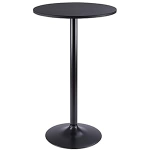 Furmax Bistro Pub Table Round Bar Height Cocktail Table Metal Base MDF Top Obsidian Table 23.8-Inch Top, 39.5-Inch Height (Black, 1-Pack) Furmax Bistro Pub Table Round Bar Height Cocktail Table Metal Base MDF Top Obsidian Table 238 Inch Top 395 Inch Height Black 1 Pack