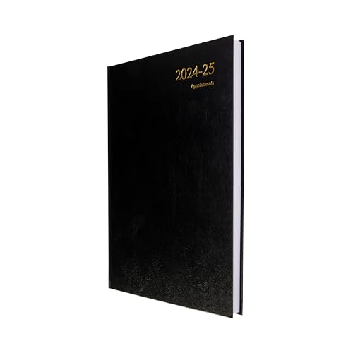 Collins Essential A4 Academic Year 2024-25 Day a Page Diary - Black - Mid Year Academic Planner for Students and Teachers - ESSA41M.99-2425 - July 2024 to July 2025