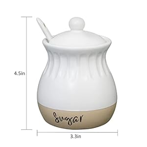   Sugar-and-Creamer-Set-Ceramic-Cream-Pitcher-Sugar-Bowl-with-Lid-and-Spoon-Modern-Farmhouse-Coffee-Serving-Container-Set-White-and-Natural