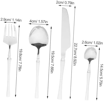 Cabilock Elegant Stainless Steel Dinnerware Set 5-Piece Flatware Heat Resistant