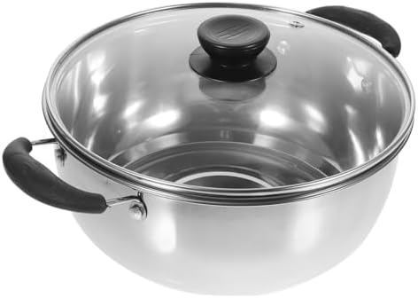 Stainless Steel Soup Pot Multi-Layer Cooking Lid Eco-Friendly Durable