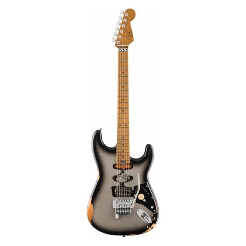 EVH Frankenstein MN Silverburst – Guitare Électrique - Les Beatles, Paul McCartney, John Lennon, RIngo Starr, George Harrison EVH Frankenstein MN Silverburst - Guitare Électrique