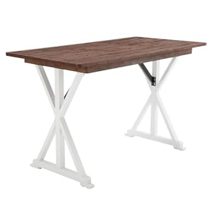 Guyou 60” Farmhouse Wood Bar Table for 4-6 People, French Country Rectangular Counter Height Dining Table High Top Pub Table with Heavy Duty Distressed Legs for Kitchen, Breakfast Nook and Home Bar Guyou 60 Farmhouse Wood Bar Table for 4 6 People French Country Rectangular Counter Height Dining Table High Top Pub Table with Heavy Duty Distressed Legs for Kitchen Breakfast Nook and Home Bar