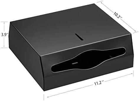 Wall-Mounted Stainless Steel Tissue Holder - Quick-Access Matte Black