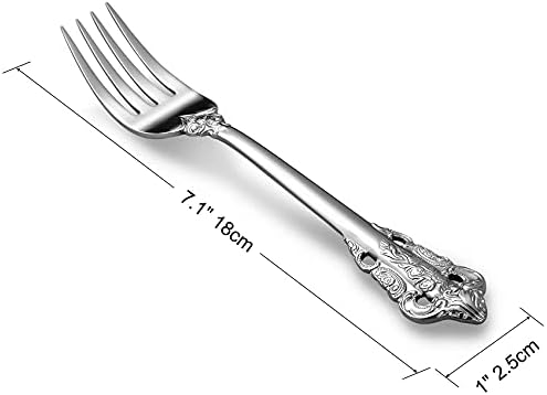 KEAWELL Luxury Salad Forks Set - Elegant Silverware for Home Kitchen