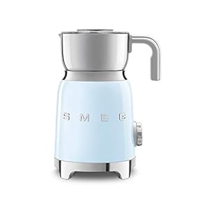 SMEG MFF01PBEU Milk Frother Aluminium Blue Aluminum Black