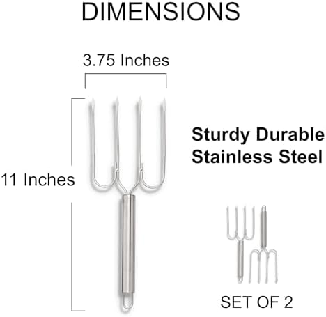 HIC Kitchen Holiday Turkey Lifter Forks Set of 2