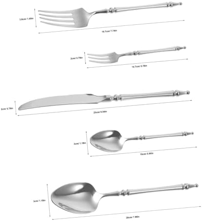 KICHOUSE 304 Stainless Steel Fork Spoon Set for Family Dinners