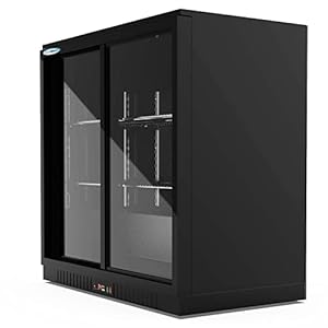 KoolMore BC-2DSL-BK Commercial-refrigerators, Double Sliding Door, Black, 7.4 cubic feet KoolMore BC 2DSL BK Commercial refrigerators Double Sliding Door Black 74 cubic feet