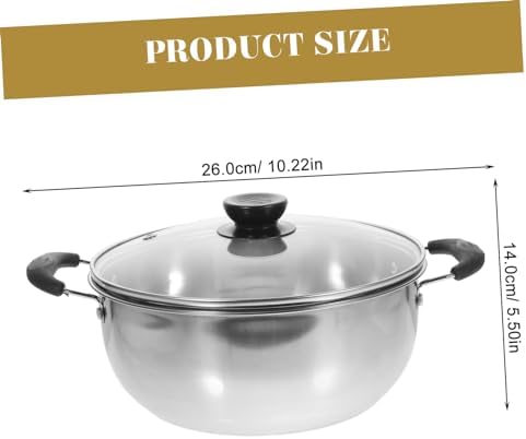 Stainless Steel Soup Pot Multi-Layer Cooking Lid Eco-Friendly Durable