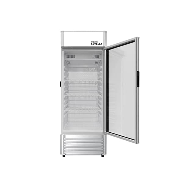   PremiumLevella-PRF65DX-Single-Door-Merchandiser-Refrigerator-Upright-Beverage-Cooler-65-cu-ft-Silver-65-cuft-Single-Swing-Door