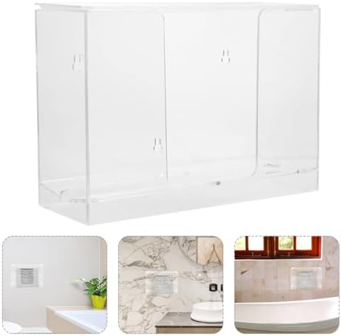 SOLUSTRE Tissue Box Organizer Wall-Mounted Clear Dispenser for Commercial Use