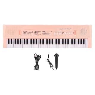 Débutants Clavier Électronique Clavier Électronique À 61 Touches Instrument De Musique Avec Microphone Mode Double Alimentation Clavier De Piano Musical 6 Chansons(Pink) - Les Beatles, Paul McCartney, John Lennon, RIngo Starr, George Harrison