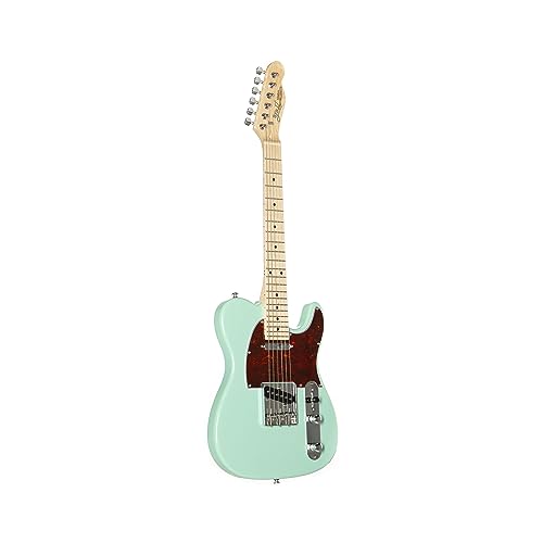 J & D TL-Mini SFG Surf Green – Guitare Électrique - Les Beatles, Paul McCartney, John Lennon, RIngo Starr, George Harrison J & D TL-Mini SFG Surf Green - Guitare Électrique