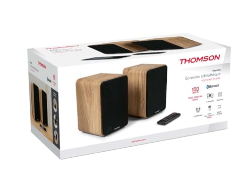THOMSON Ensemble de Deux Enceintes Caisson Bois COSYThomson – Bluetooth5.0 WS602DUO - Les Beatles, Paul McCartney, John Lennon, RIngo Starr, George Harrison THOMSON Ensemble de Deux Enceintes Caisson Bois COSYThomson - Bluetooth5.0 WS602DUO