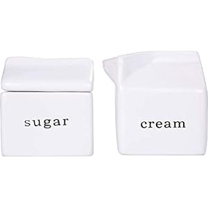 Ceramic Sugar and Creamer Set for Coffee and Tea,Porcelain White Ceramic Cream Jug and Sugar Bowl Ceramic Sugar and Creamer Set for Coffee and TeaPorcelain White Ceramic Cream Jug and Sugar Bowl