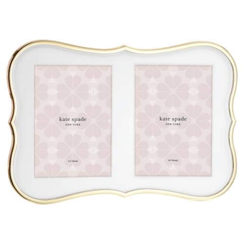 Kate-Spade-New-York-Gold-Crown-Point-Double-5-X-7-Frame-255-LB Kate Spade New York Gold Crown Point Double 5 X 7 Frame 255 LB